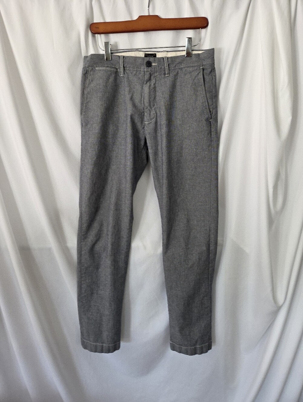 J. Crew Stretch 484 Slim Gray Casual Fall Pants Size 30